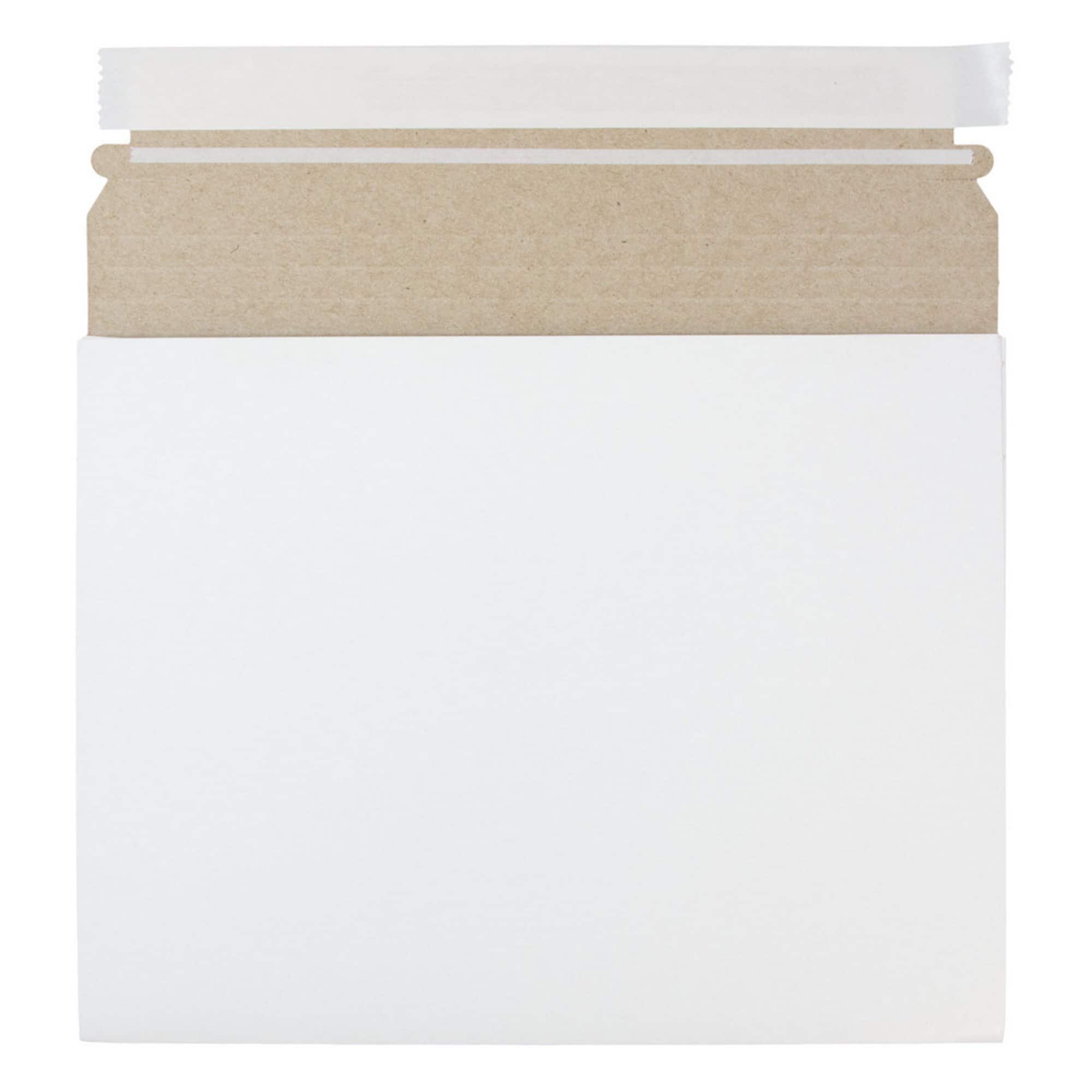 JAM Paper White Expandable Photo Mailer Peel & Seal Closure Envelopes